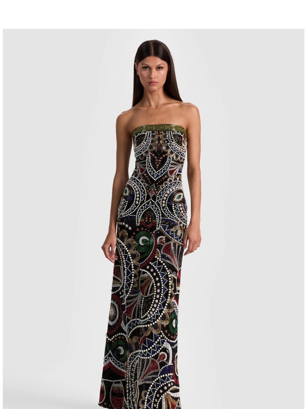 Alice and Olivia Delora Beaded Gown